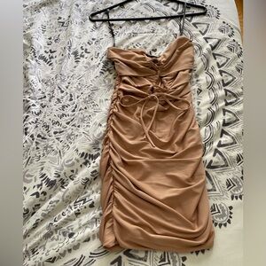 Strapless mini dress